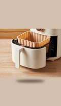 Silicone air fryer liner with raised edges